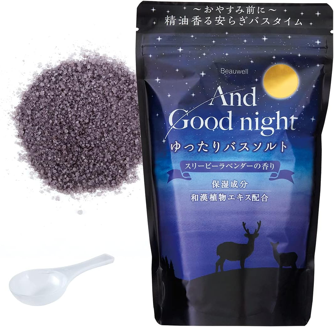 Beauwell and Good Night Loose Bath Salt, Healing Cedar Wood, 19.2 Oz (560 G), Large Capacity, Approx. 14 Loads and Good Night Bath Salts image number 5
