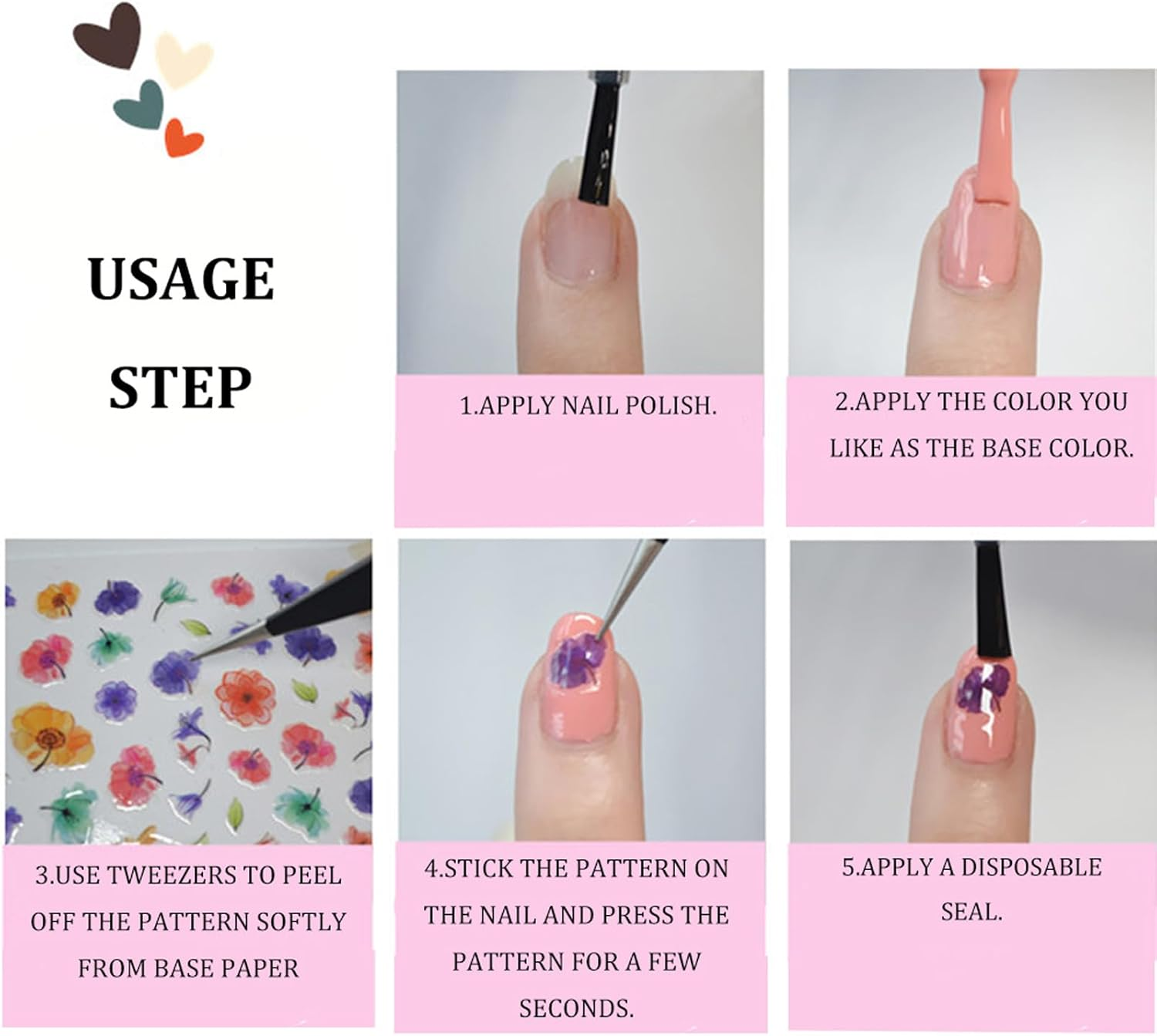 840 Pcs Halloween Nail Art Stickers, 12 Sheets Self-Adhesive DIY Nail Decorations for Halloween Party