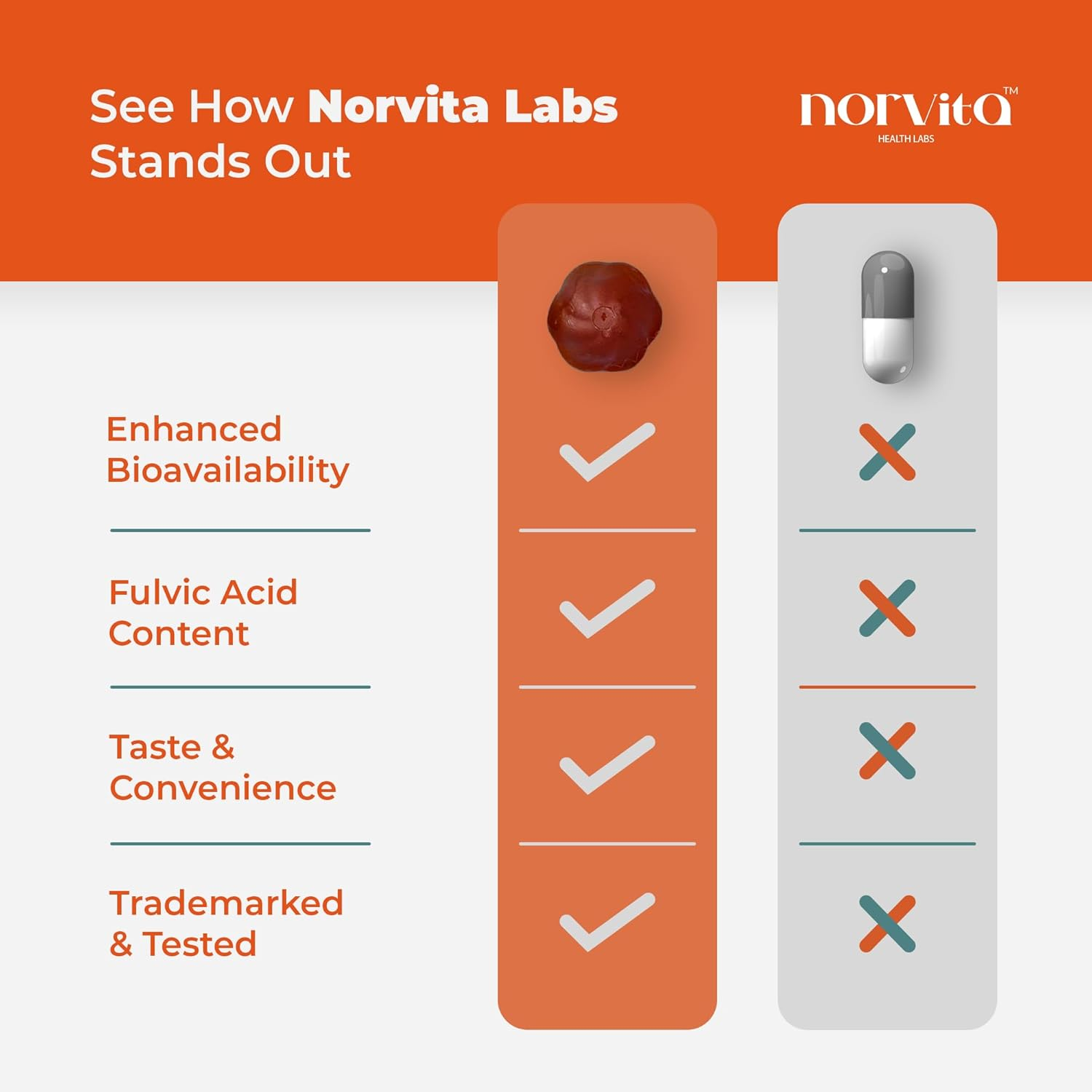 Norvita Pure Himalayan Shilajit Gummies Men & Women with Ashwagandha| Manuka Honey| Sea Moss| Black Seed Oil| Fulvic Acid & 85+ Trace Mineralsi Prenatal Vitamins image number 4