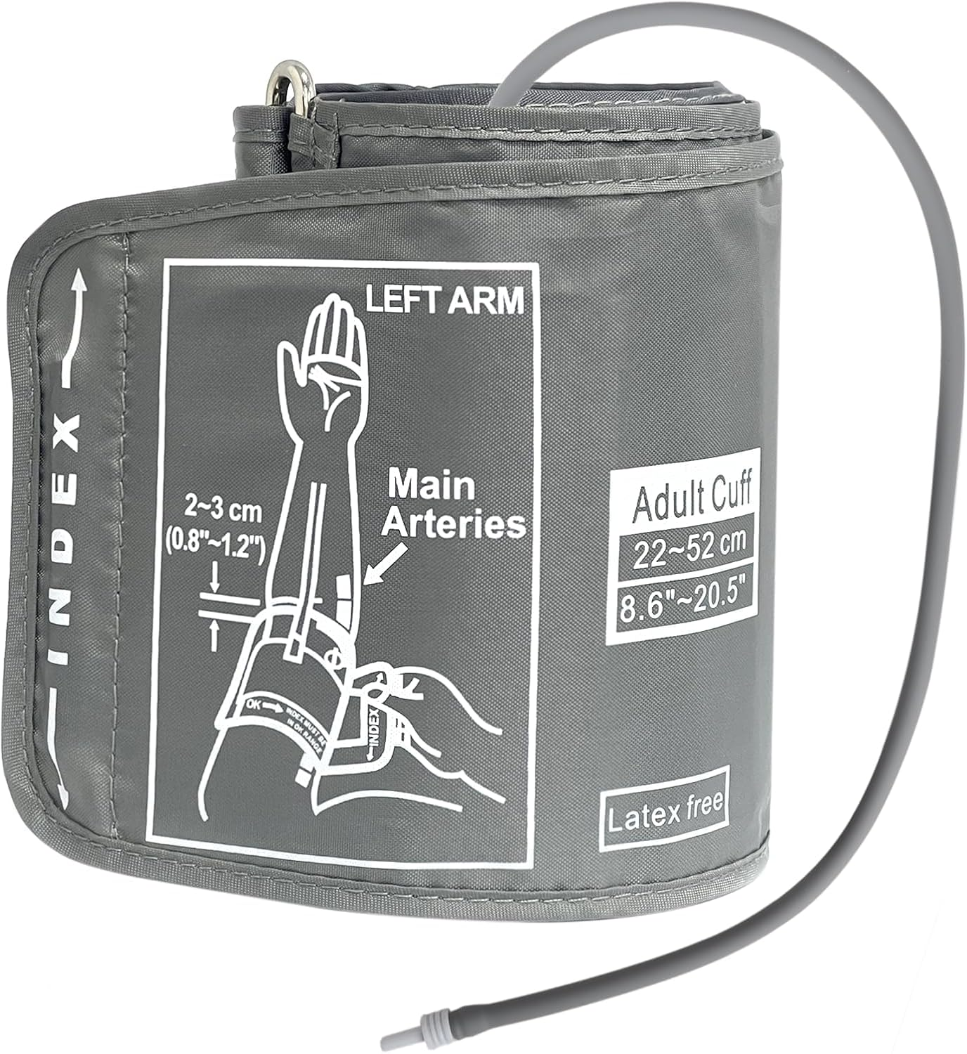 Extra Large Cuff 22-52Cm Compatible with OMRON Digital Upper Arm Blood Pressure Monitor, Blood Pressure Cuff with 4.6Mm Connectors, Replacement XL Cuff Compatible with Omron, BP Machine Not Included