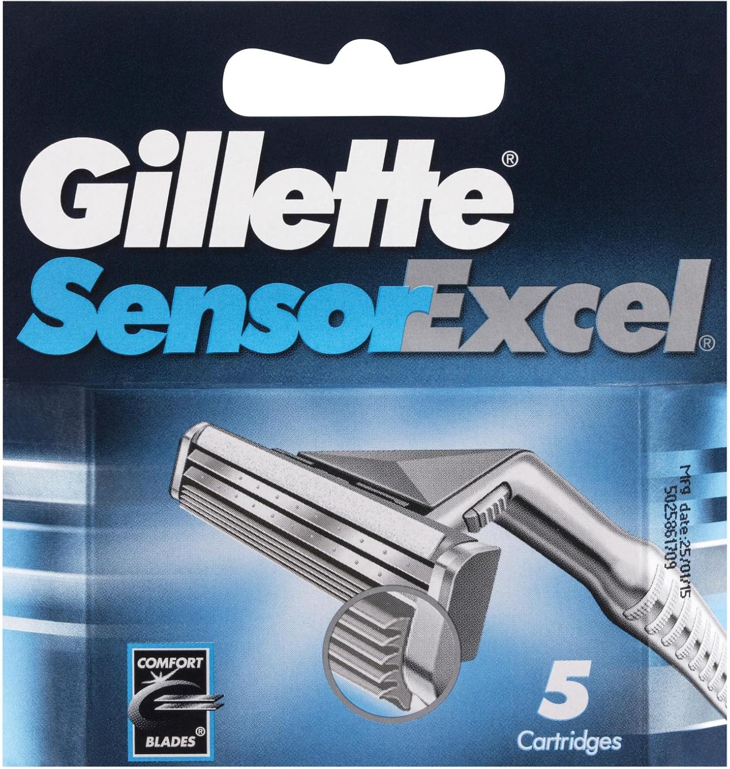 GILLETTE SYSTEMS Sensor Excel Men'S Razor Blades Cartridge, 5 Count, Pack of 5