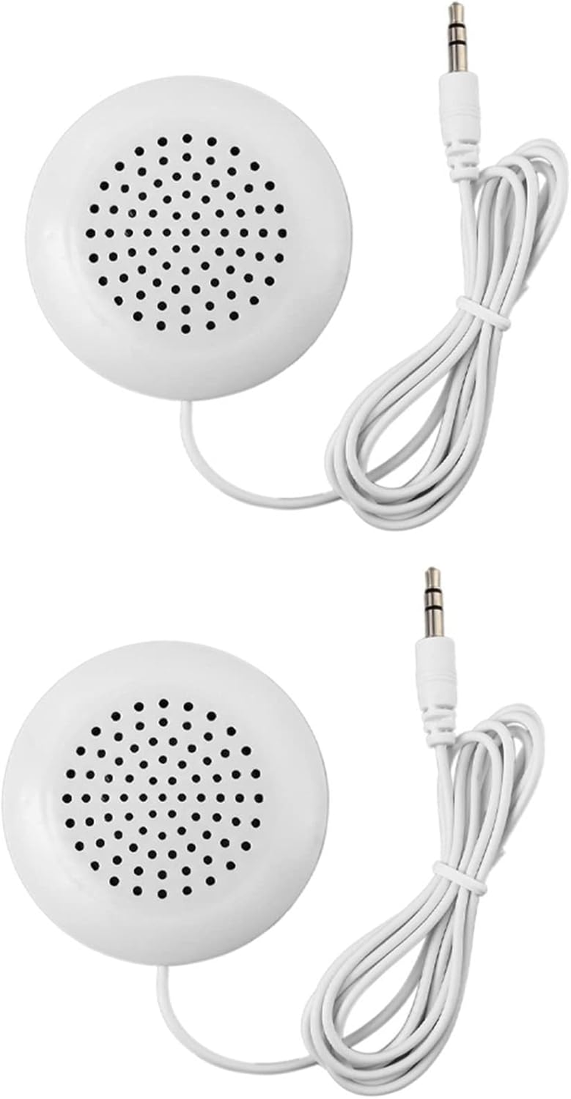 Qauffty 2X Mini White 3 5Mm Pillow Speaker for CD Radio MP3 Player image number 4