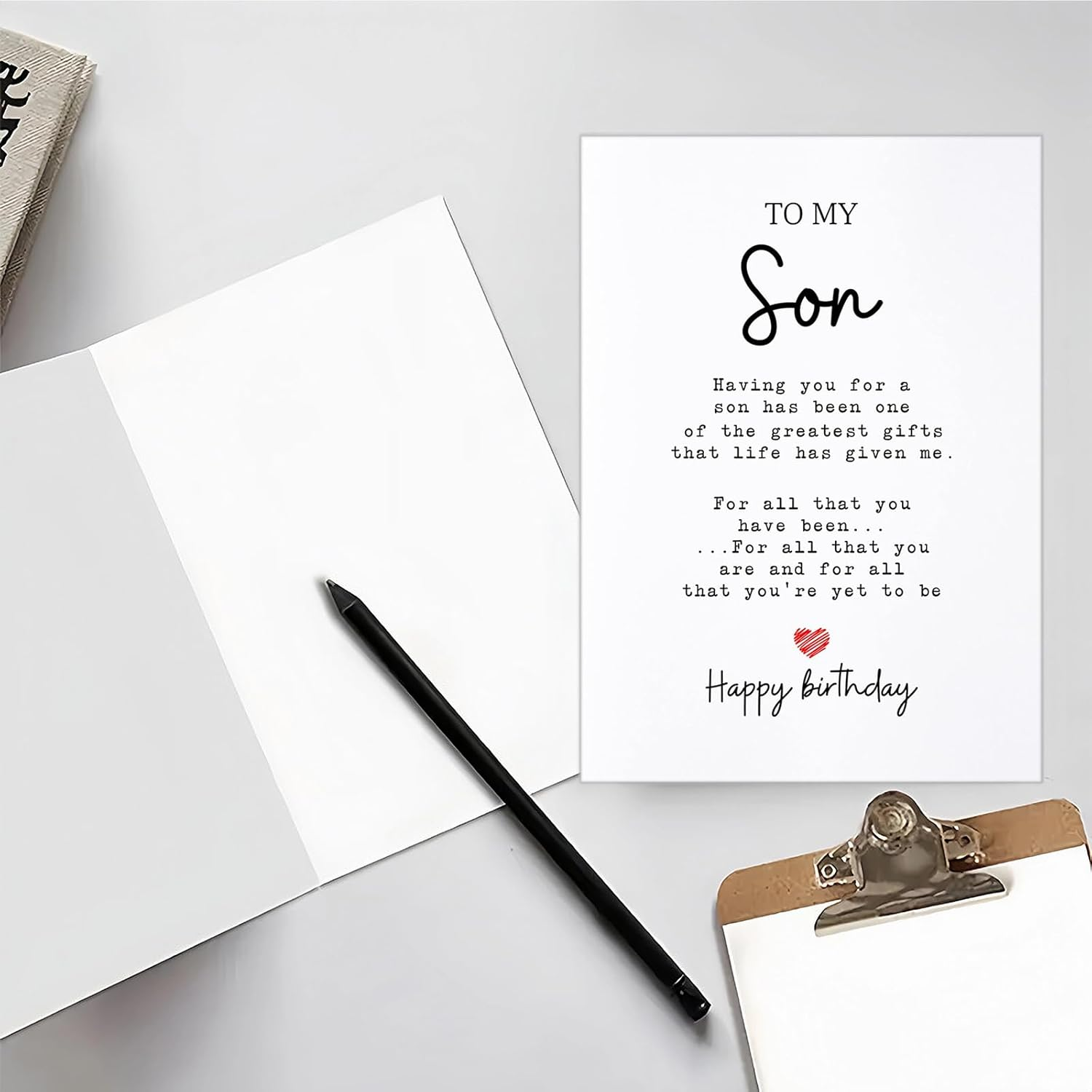 Birthday Card for Son, Funny Birthday Greeting Card for Boy/Men, Perfect Happy Birthday Gifts for Him- Blank Inside image number 2