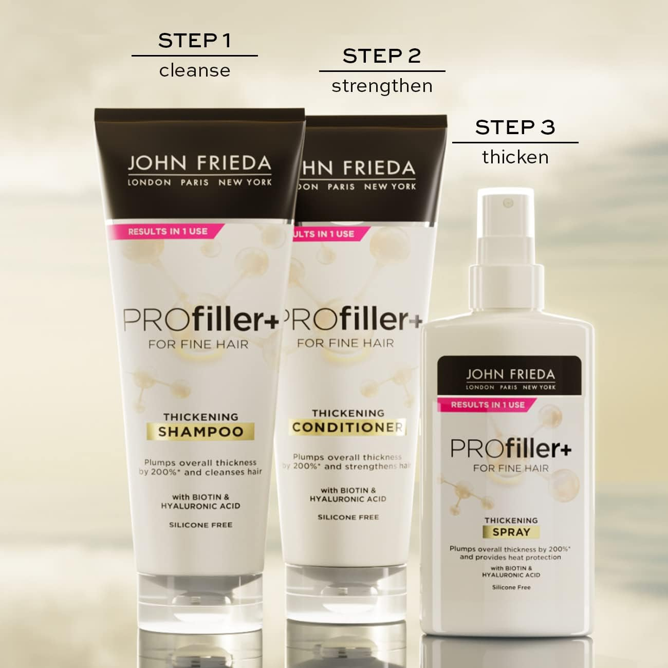 John Frieda Profiller+ Thickening Spray with Heat Protection for Thin, Fine Hair, image number 1