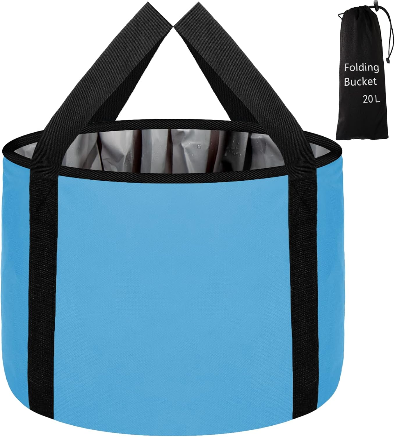 JSVSLTD Foot Bath Basin 20L Collapsible Bucket, Portable Foot Soak Tub Feet Soaking Bucket for Outdoor Travel, Camping, Fishing(Blue) image number 3