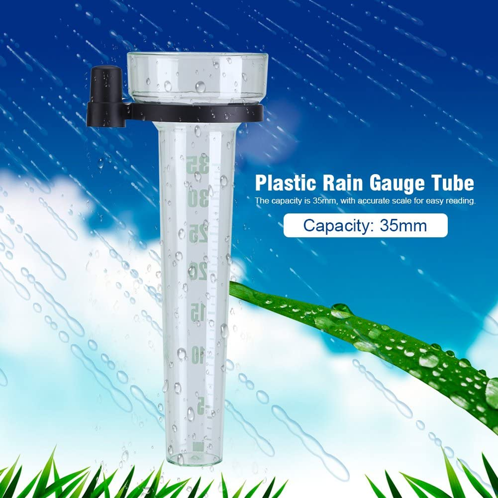 Rain Tube Sturdy Plastic Udometer with Large Printed Numbers for Garden Outdoor Yard 35Mm Capacity image number 1