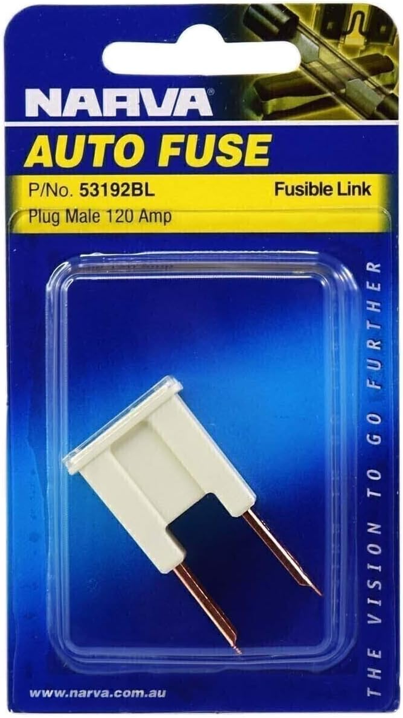 Narva 120 Amp Male Plug in Fusible Link, Grey, 45 X 24 Mm