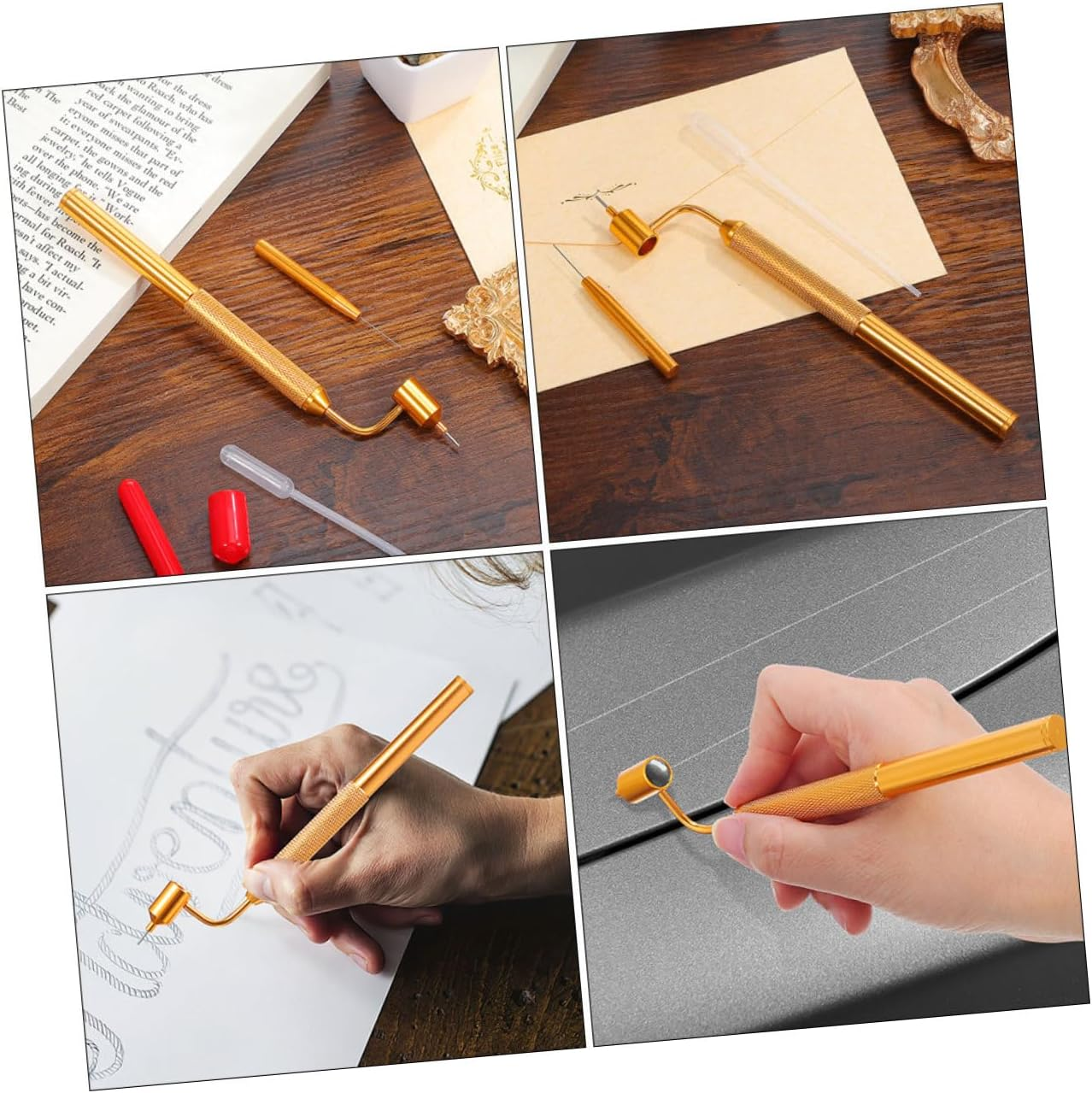 2Sets Car Touch up Paint Pen for Small Scratches and Blemishes Fillable Needle Dropper Applicator Rock Chip Repair Tool for Cars image number 5