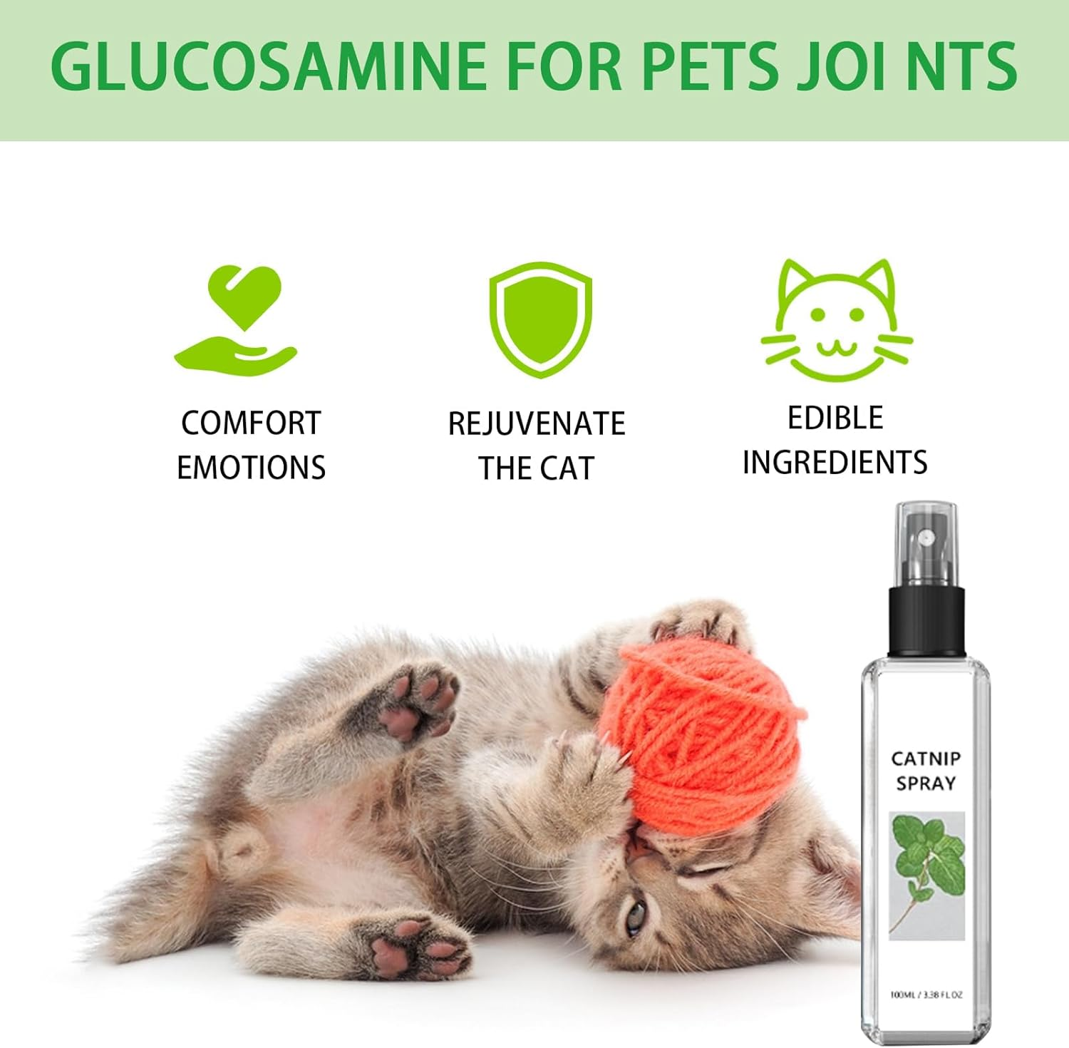 SEMINISMAR Catnip Spray,Herbal Cat Joy Spray,Catnip Spray for Cats,Cat Training Spray with Catnip,Pure Natural Anti-Stress Catnip Spray for Relaxation