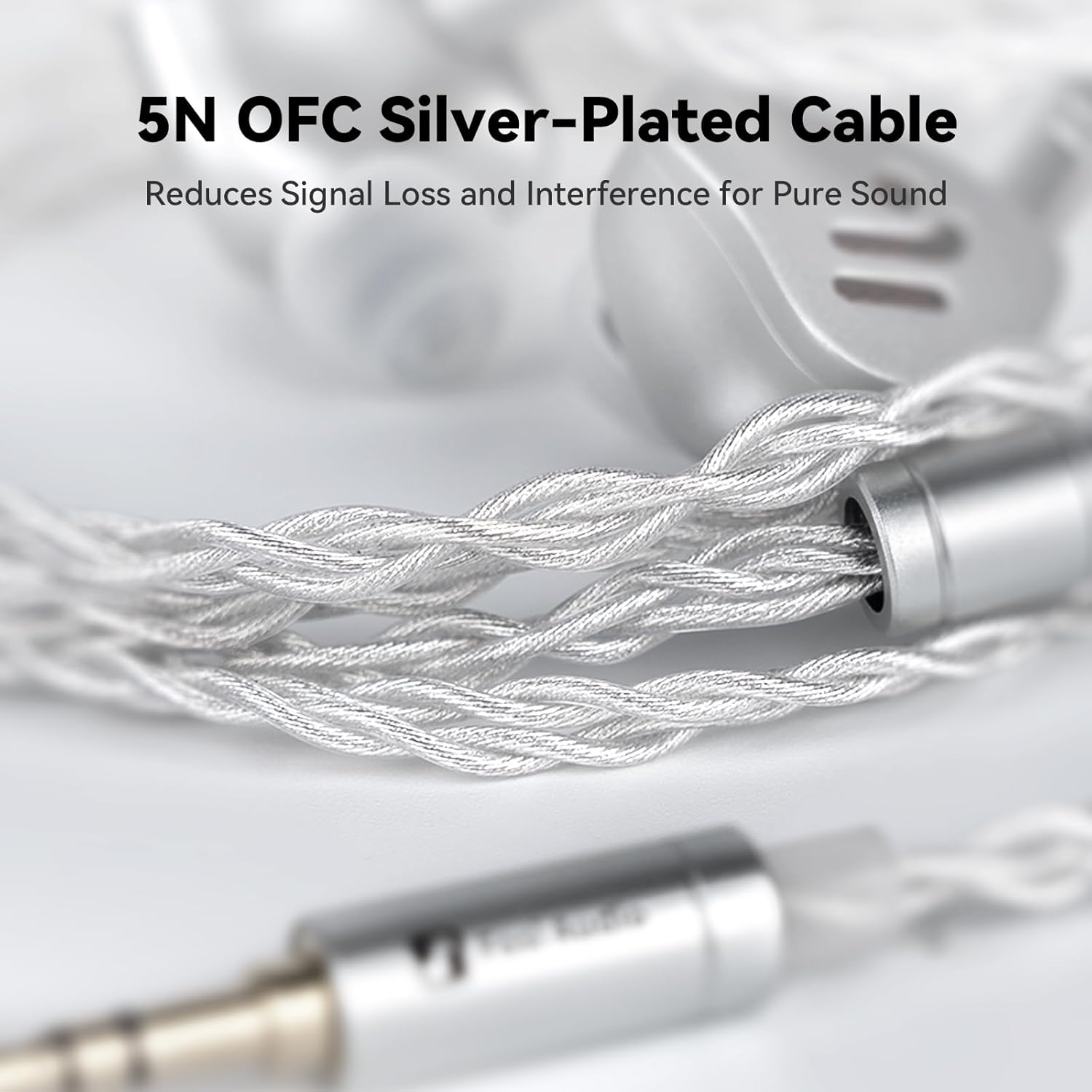 Fosi Audio IM4 Open-Back Hifi IEM Earphones, 10Mm Beryllium Driver, N52 Dual Magnet & Dual Chamber, 2-Pin Detachable Cable 3.5/4.4Mm Balanced, Custom Tuning, Ergonomic Fit for Studio/Gaming Black image number 2