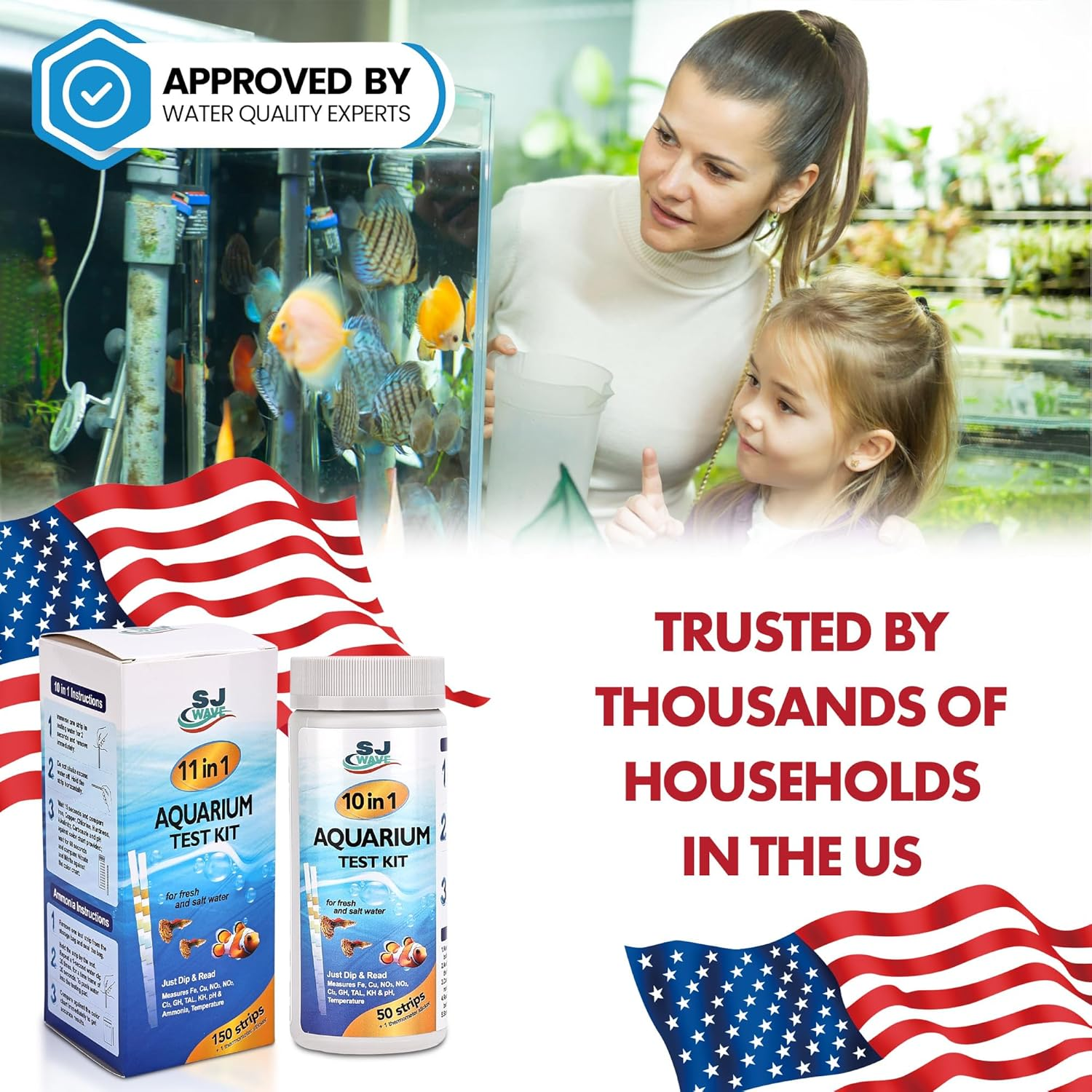 11 in 1 Aquarium Test Strips - Fish Tank Water Testing Kit with Ammonia Test Strips for Fish Tank (150 Strips) & Ebook | Includes 50 Ammonia Strips, Thermometer, & Test Kit for Ponds & All Fish Tanks image number 6