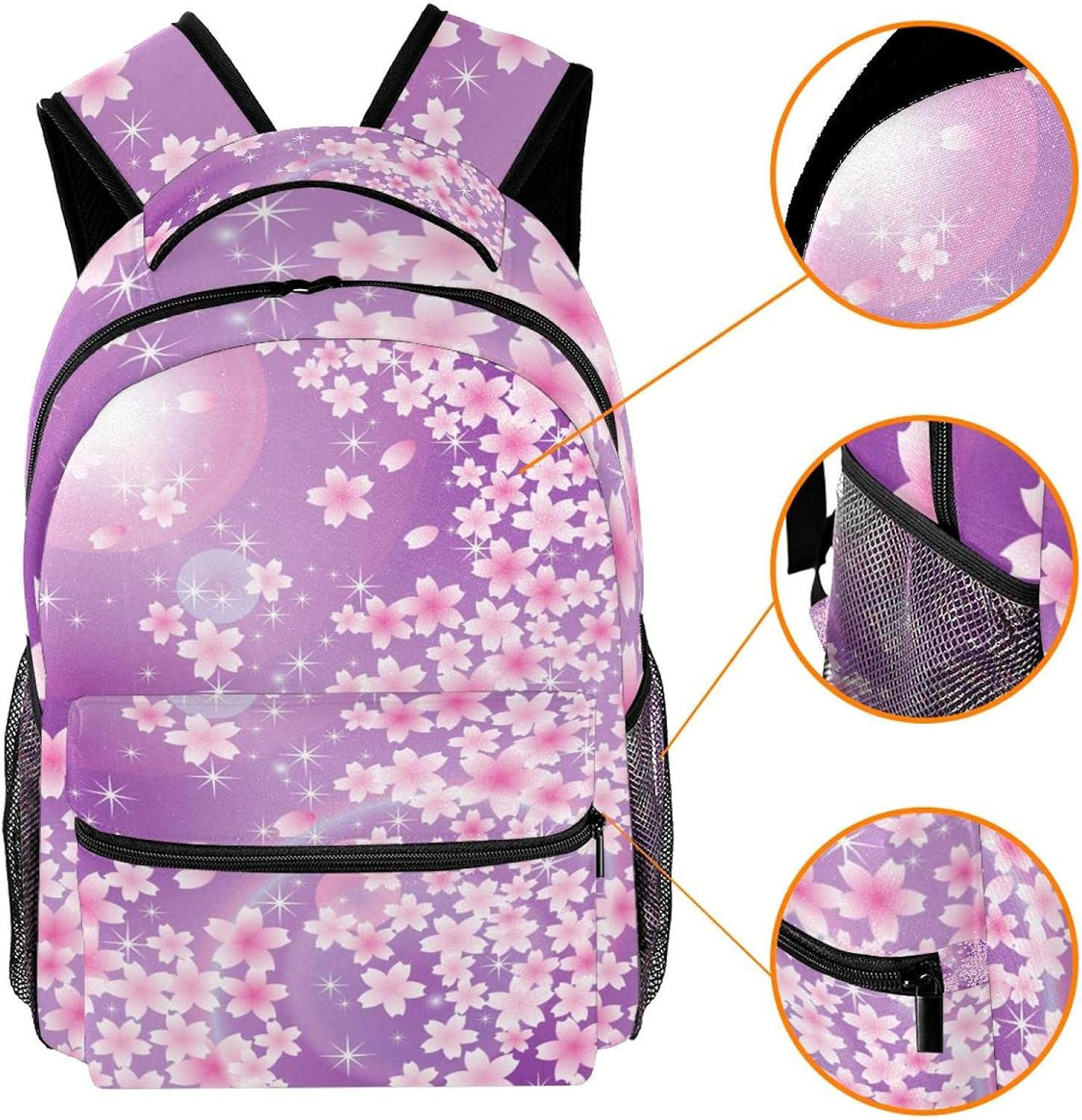 Japanese Sakura Backpack Students Shoulder Bags Travel Bag College School Tote Backpacks image number 4