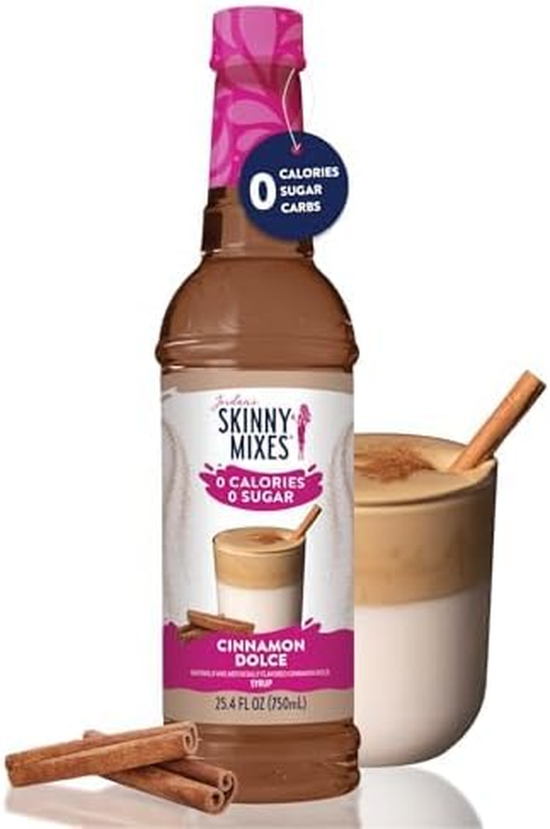 Jordan'S Skinny Syrups, Cinnamon Dolce Coffee Syrup, Sugar Free, Zero Calorie Drink Flavoring & Mixes, 25.4 Ounces (Pack of 2) image number 1