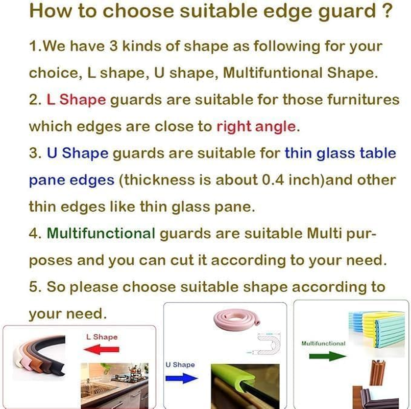 Furniture Foam Corner Guards Protect，Safety Bumpers Kit,Baby Table Anti-Collision Strip for Table, Fireplace, Countertop(2-Meter Long White with 4 Corners) image number 2