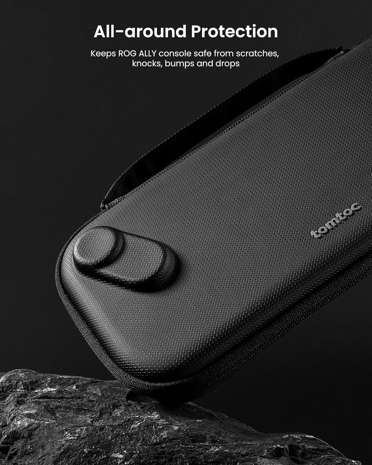 Tomtoc Protective Case Compatible with ROG Ally Handheld, Hard Shell Portable Travel Carrying Bag for ROG Ally & Accessories, Shockproof, Travel Friendly, Black image number 4