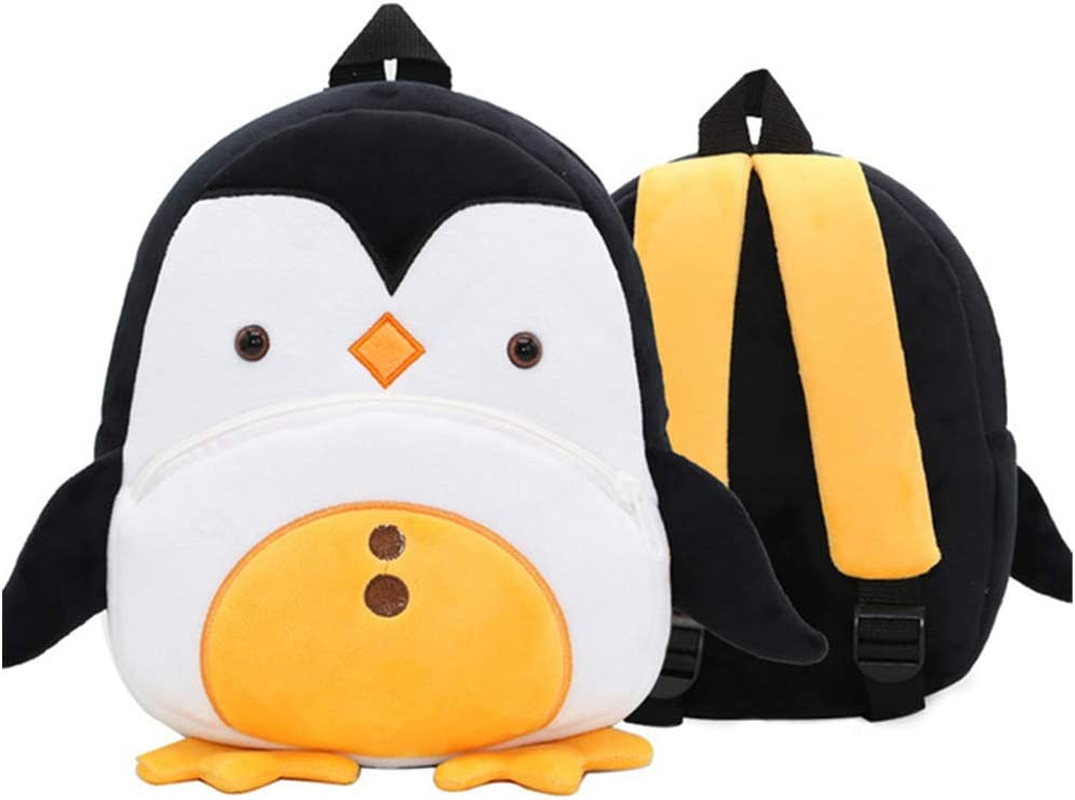 Bansusu 3D Cute Penguin Pattern Baby Plush Mini Backpack Cartoon Animals Toddler Snack Bag Rucksack image number 5