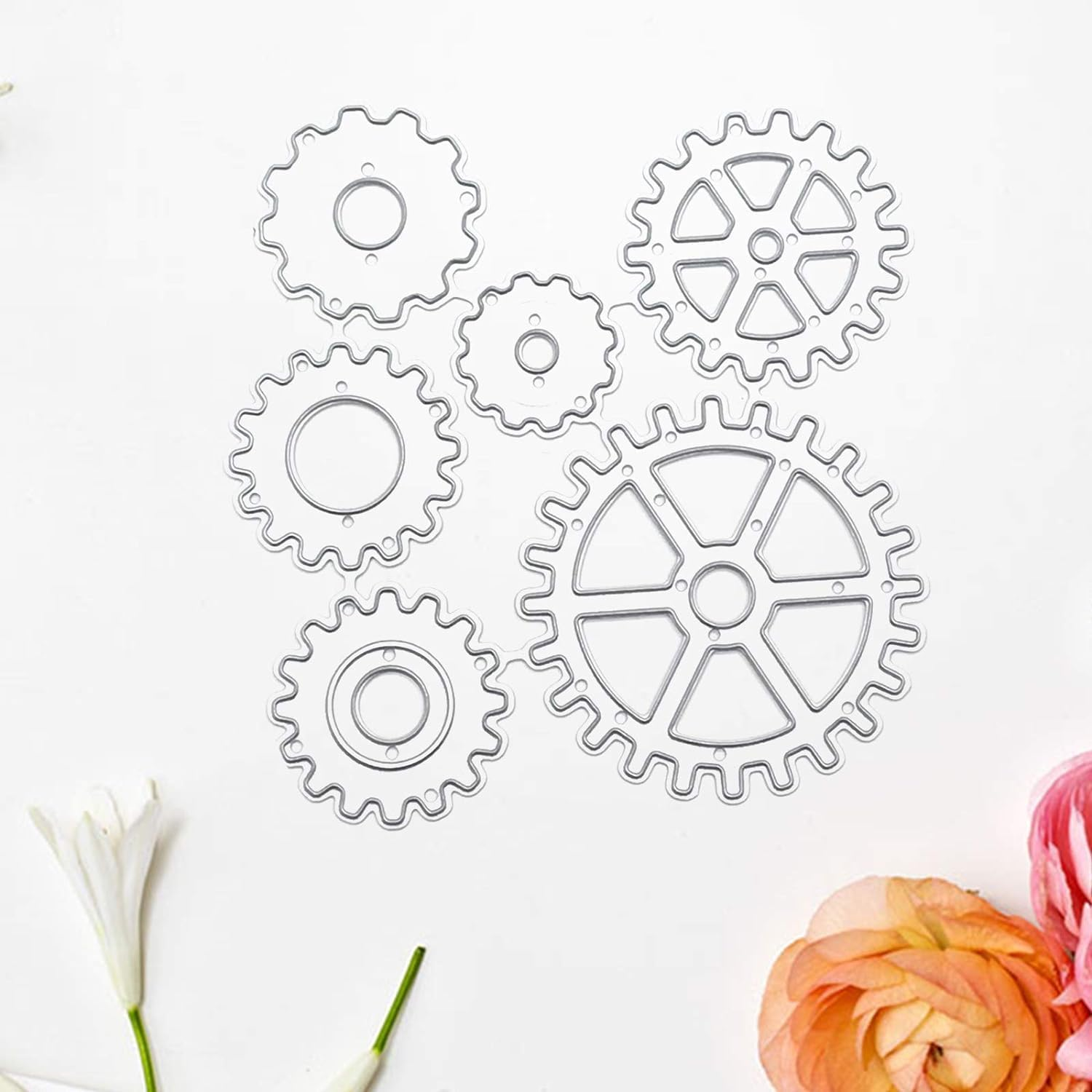 Steampunk Gear Metal Cutting Die Blade Punch Stencil Embossing Template for DIY Card Making Crafts Journaling Decoration Scrapbooking Die-Cuts Embossing image number 4