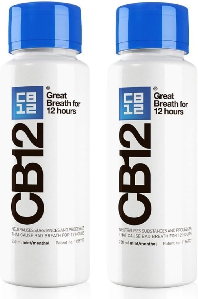 CB12 250ML 2 PACK Mint/Menthol Mouthwash.