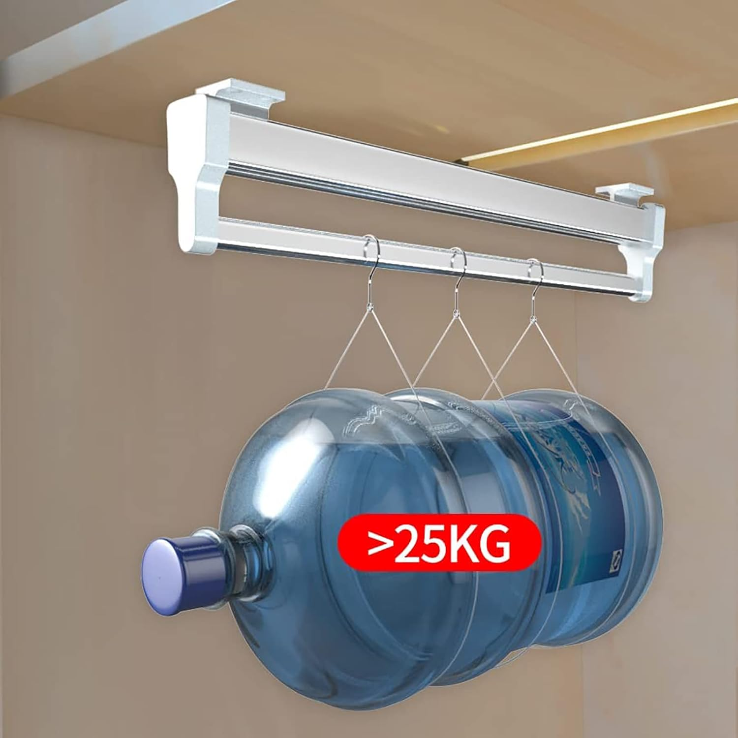 MAFAGE Extendable Clothes Rail for Pull-Out Hangers Adjustable Wardrobe Telescopic Clothes Rail 497 Mm White image number 3