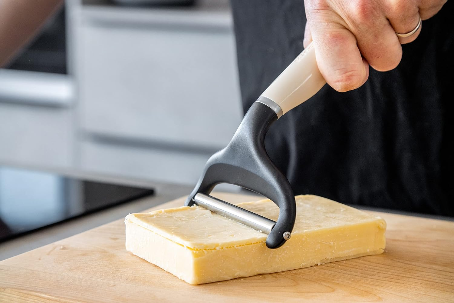 Kitchenaid Stainless Steel Cheese Slicer - Almond Cream - Empired Red image number 5