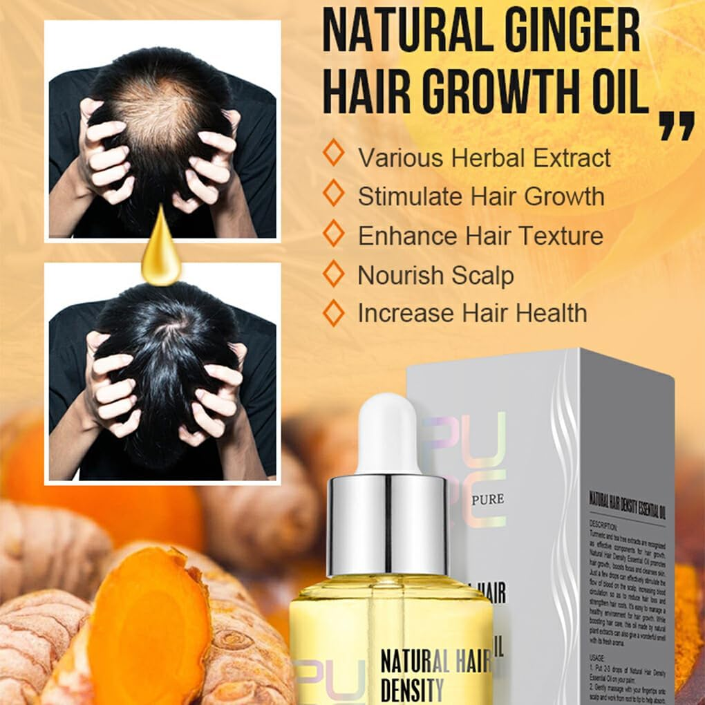 Ginger Hair Growth Products Regrowth Essential Oil Liquid Nutrient Solution Scalp Beauty Health Women image number 1