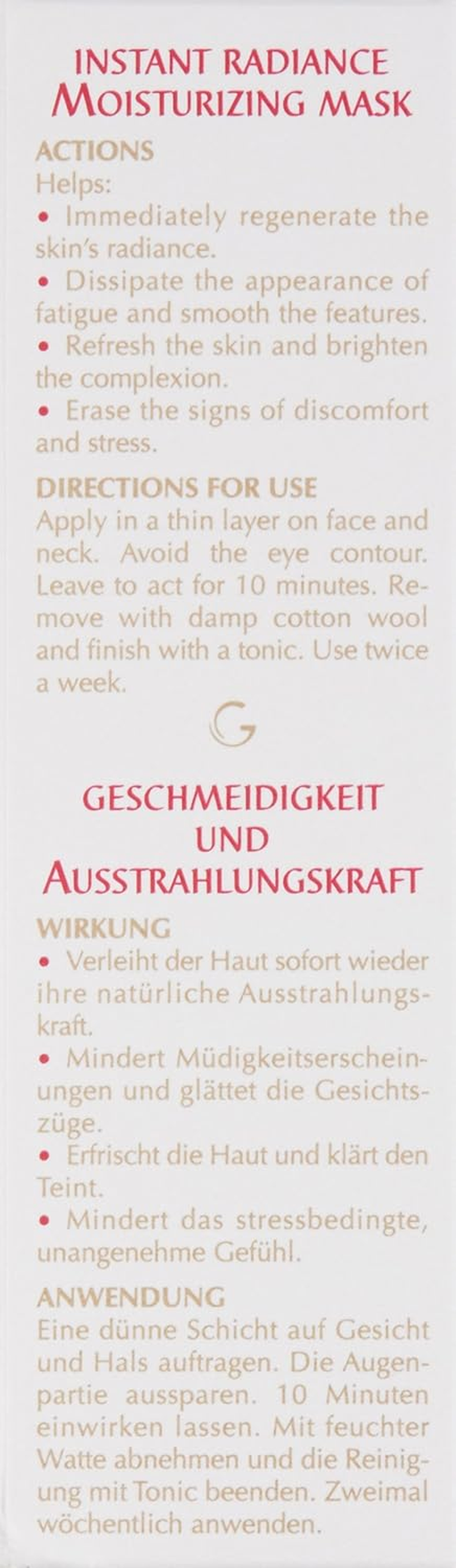 Guinot 50Ml Masque Essentiel Nutrition Confort Instant Radiance Moisturizing Mask Dry Skin image number 3