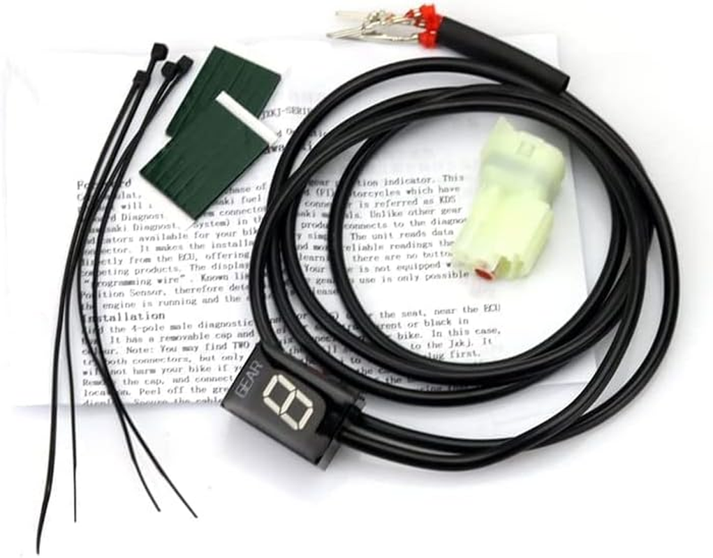 1-6 Speed ​​LED Digital Gear Indicator Waterproof Compatible with Kawasaki ER6N Z1000 SX Ninja 400 650 Z800 Z750 Versys 650 Z650 W800 Ninja 300 Vulcan - Orange image number 7