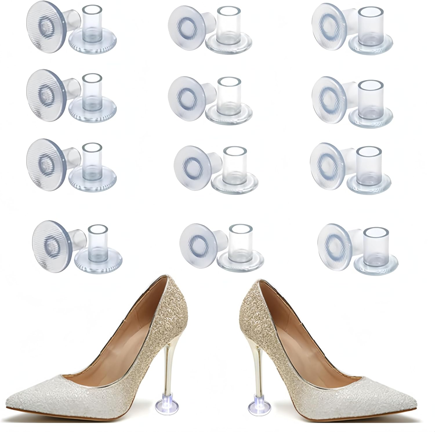 30 Pairs Heel Protector, Heel Pads,High Heel Protectors,High Heel Protector for Grass, for Women, Brides, and Partygoers (Small/Middle/Large) image number 3