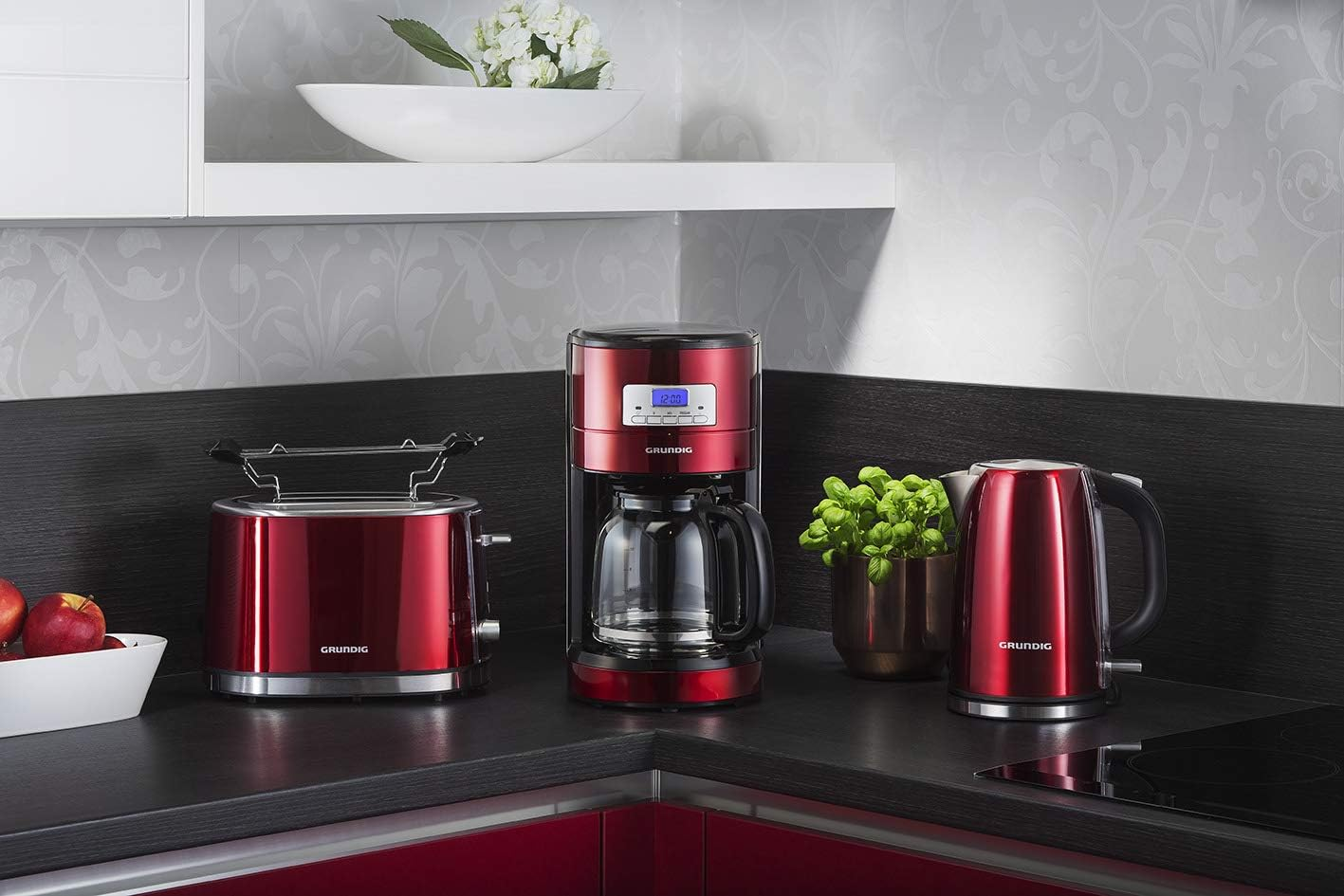 Grundig TA 6330 Toaster Red Sense, 18 Cm L X 32 Cm W X 20 Cm H image number 5