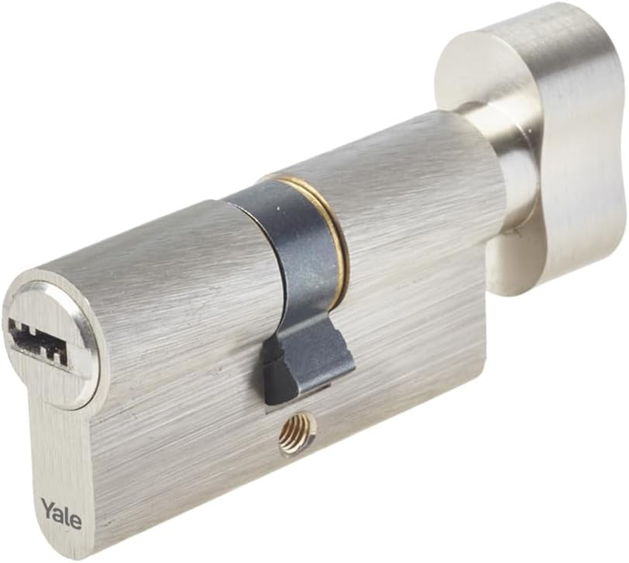 Yale 30X30 DB NI Removable Lock Cylinder 30 X 30 Mm, 6 Pins &ndash; External, Interior, Entrance Door &ndash; YC1000+ &ndash; 4 Reversible Keys, Nickel-Plated