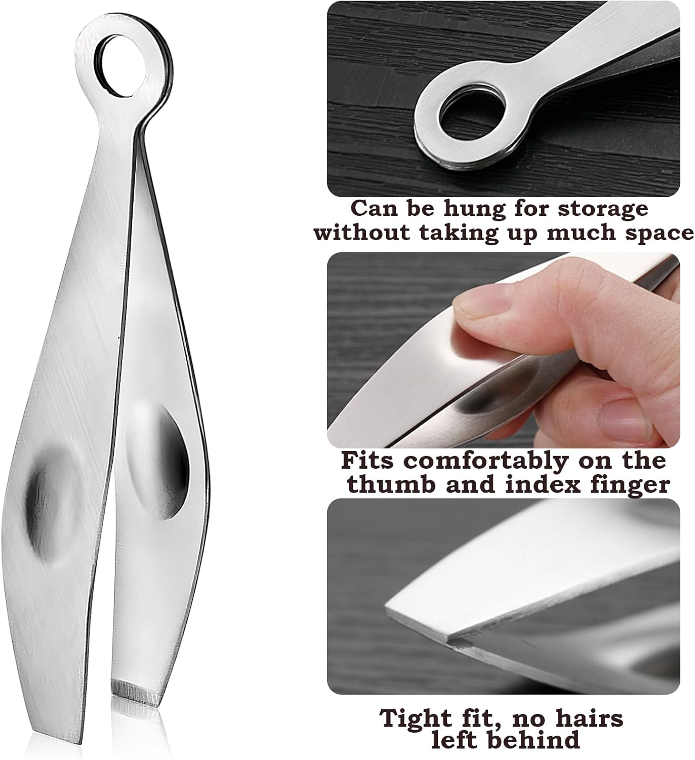 Bone Tongs, Stainless Steel Bone Tweezers, Kitchen Tweezers, Bone Tweezers, Specially for Removing Duck Feathers, Chicken Feathers, Pig Hair, Tweezers for Cooking, Seafood, Poultry image number 5