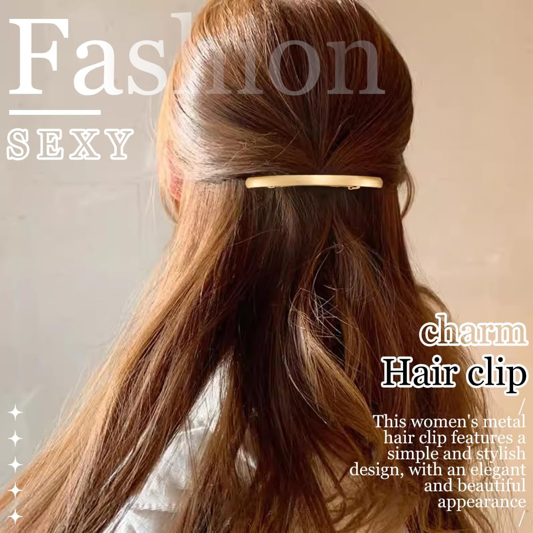 Pack of 3 Vintage Metal Hair Clips, Vintage French Clips, Long Basic Set, for Women and Girls image number 1