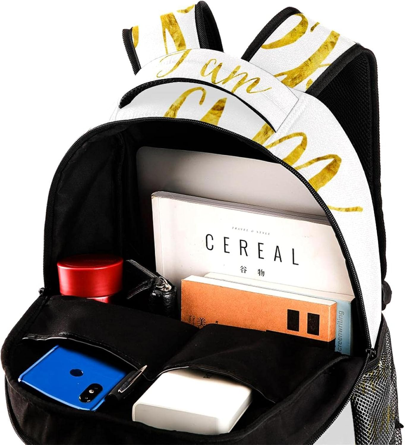 Today I Am Awesome Quote Backpack Students Shoulder Bags Travel Bag College School Tote Backpacks image number 2