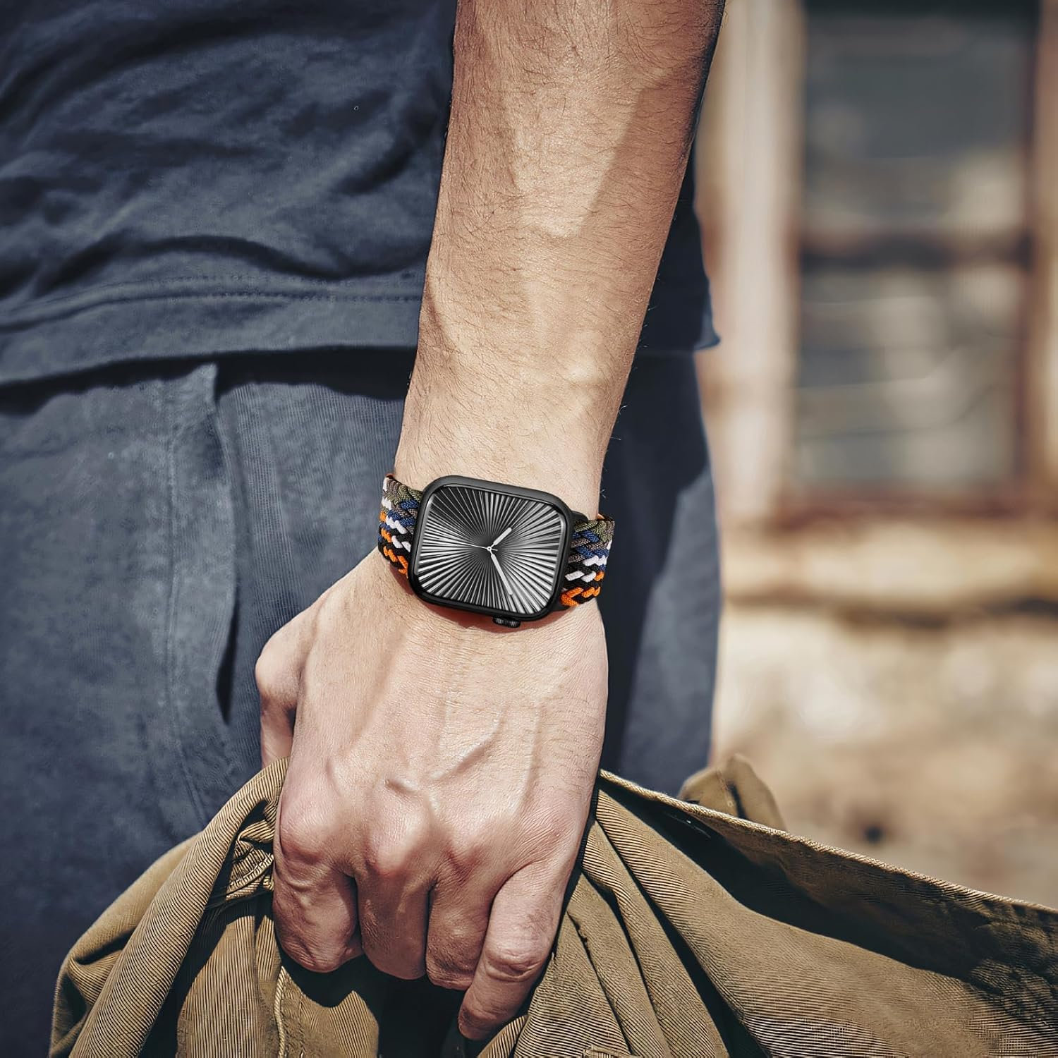 Ixtra Magnetic Braided Solo Loop Compatible with Apple Watch Band 38Mm 40Mm 41Mm 42Mm 44Mm 45Mm 46Mm 49Mm for Women Men, Stretchy Nylon Sport Bands for Iwatch Ultra Series 10 9 8 7 6 5 4 3 SE image number 5