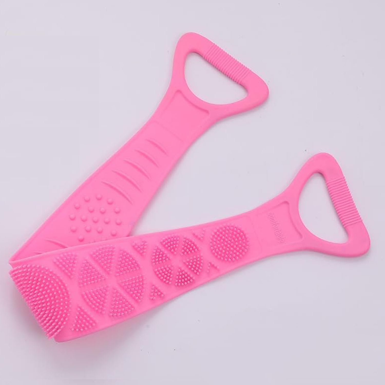 Paifeancodill Back Scrubber for Shower, Body Scrubber, Bath Body Brush, Double Sided Body Exfoliating & Scrubbing Bath Brush for Massage & Cleansing, Silicon Scrub Belt Pad Washer for Men Women(Pink) image number 4