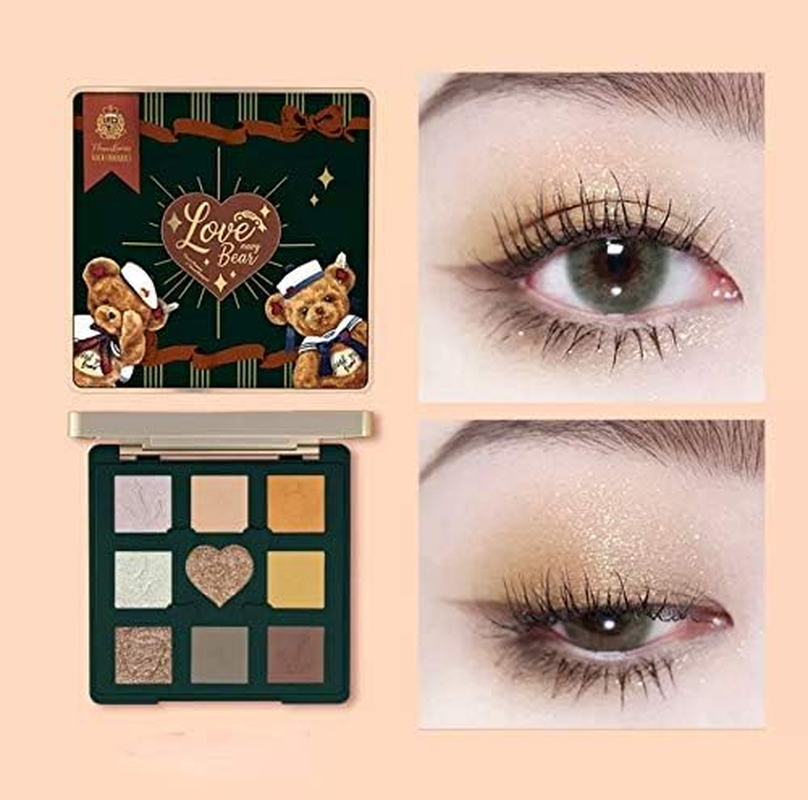 Flower Knows Lovebear 9 Color Eyeshadow Palette (Caramel Matcha) 1 Piece - Caramel Matcha image number 1