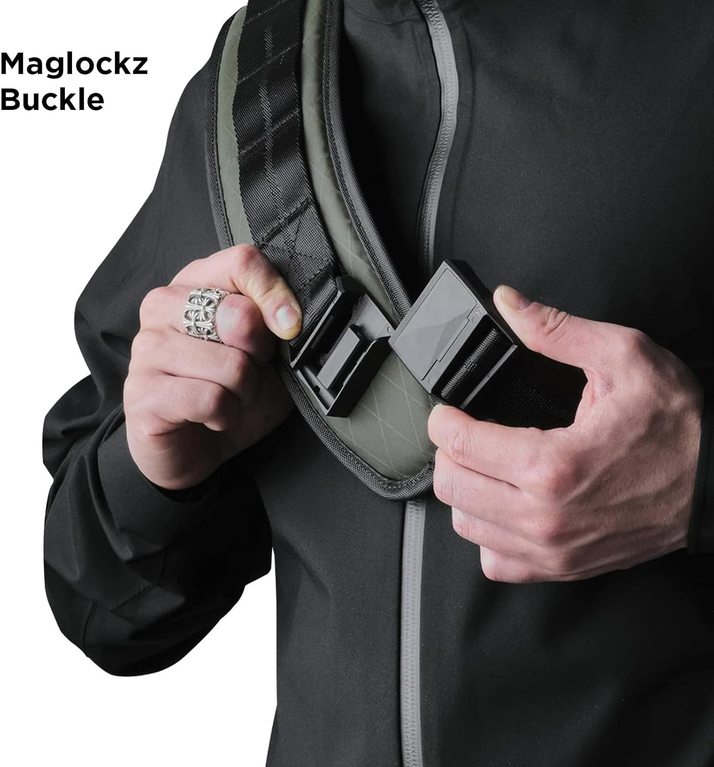 ALPAKA Bravo Sling Max 8L, RFID Blocking Weatherproof Sling Bag for Men with Maglockz Buckle,Laptop Bag with Luggage Sleeve image number 6