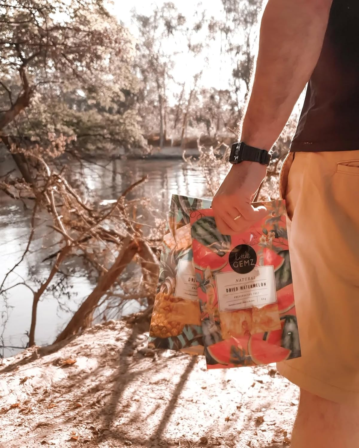 Little Gemz Natural Dried Pineapple Slices | Australian Grown, No Added Sugar, Preservative Free | 125G