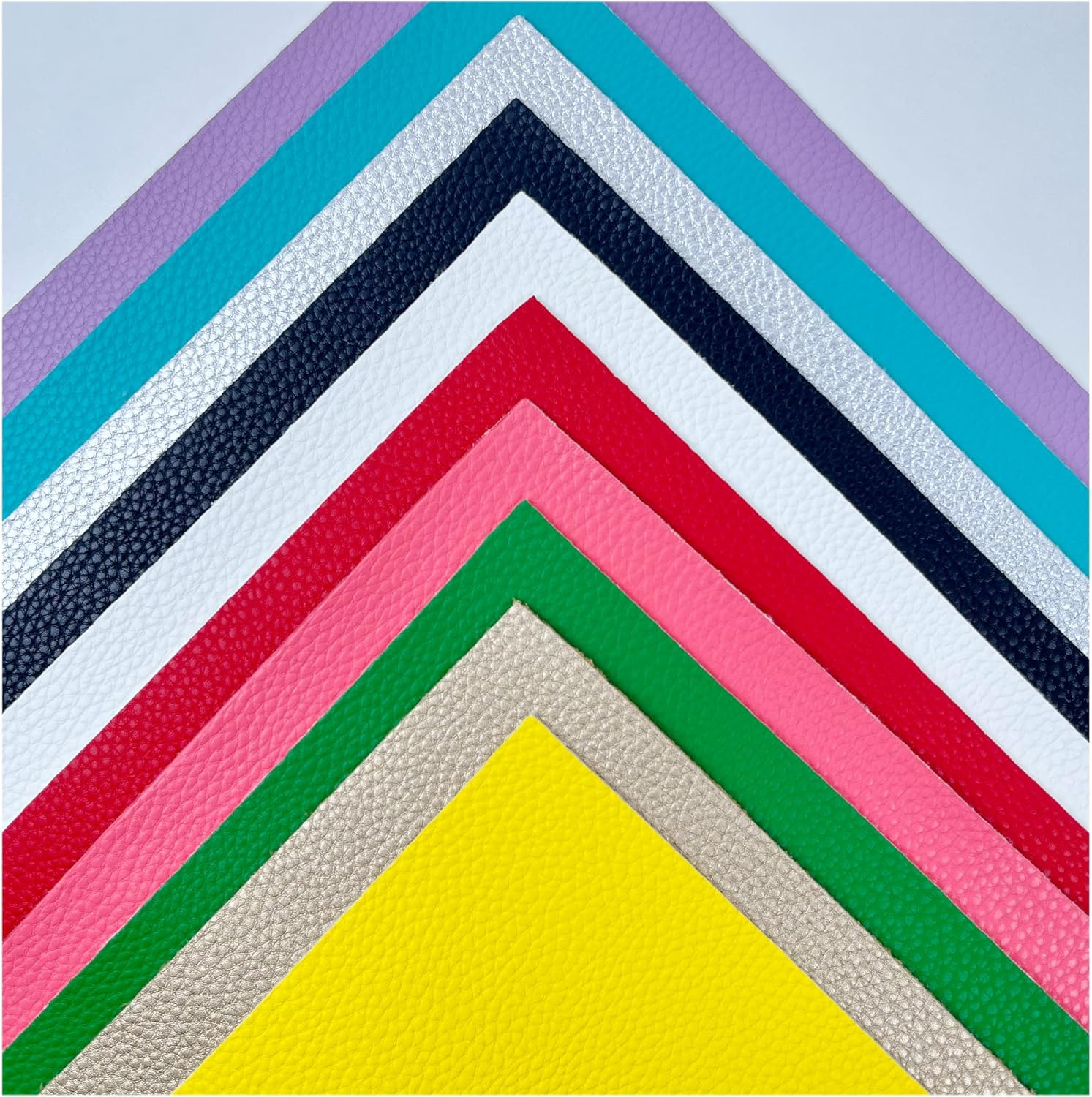 AUXIN 10 Pcs A4 Size (21Cm X 30Cm) Faux Leather Sheets for Bows Earrings Purses Making, PU Synthetic Fabric Bundles for DIY Jewelry Crafts (B)