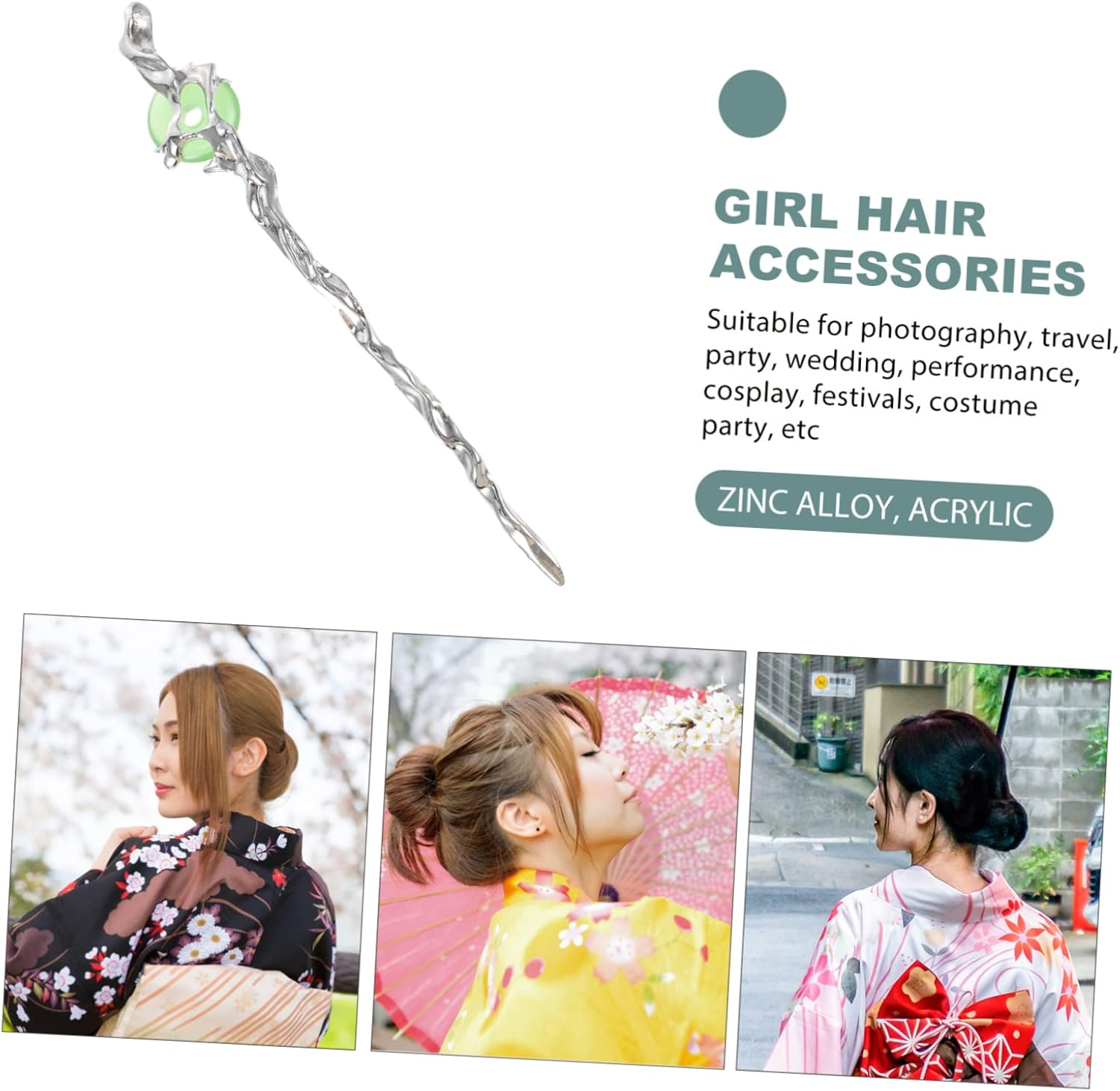 Chinese Hair Stick Vintage Alloy Hairpin Headdress Hair Chopsticks Women and Daily Styling