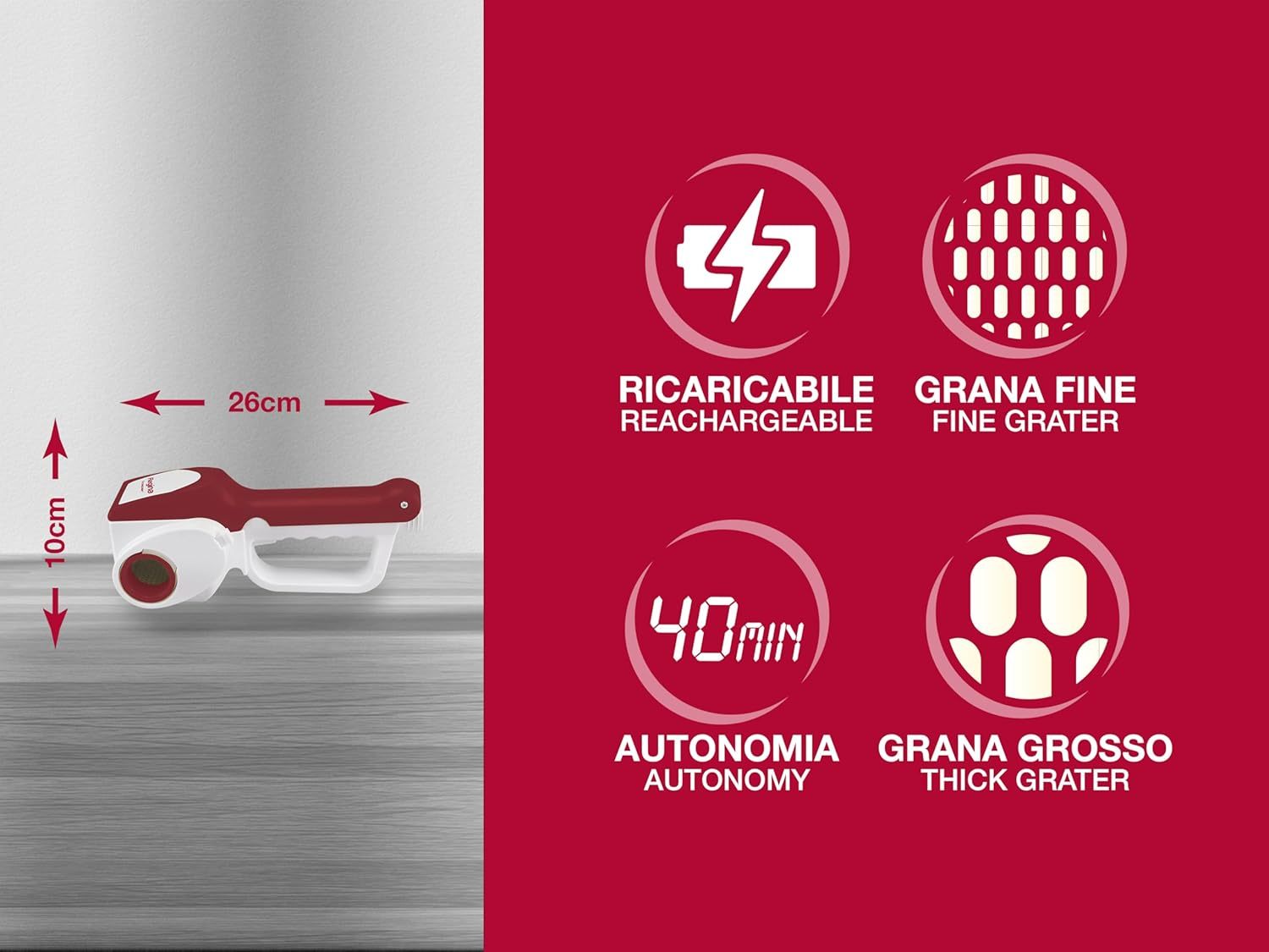 Beper Rechargeable Cheese Grater image number 1