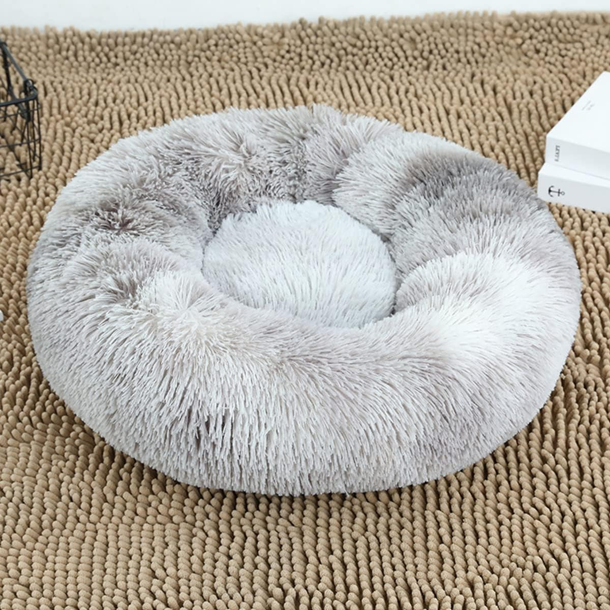 Calming Dog Bed & Cat Bed, Anti-Anxiety Donut Dog Cuddler Bed, Warming Cozy Soft Dog round Bed,For Small Medium Dogs and Cats43In image number 2