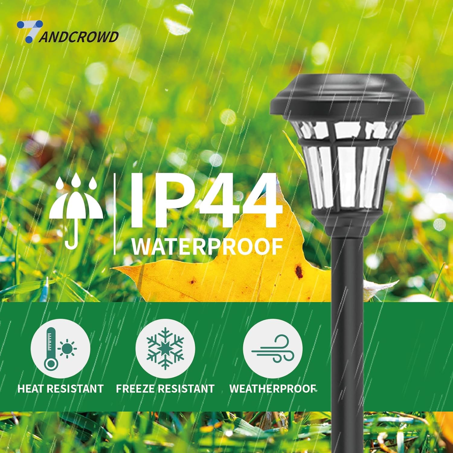 2301 LED Landscape Lighting, Solar Outdoor Lights Garden Lights for Yard and Lawn,6 Pack of Outdoor Solar Lights with Unique Light and Shadow Effects image number 1