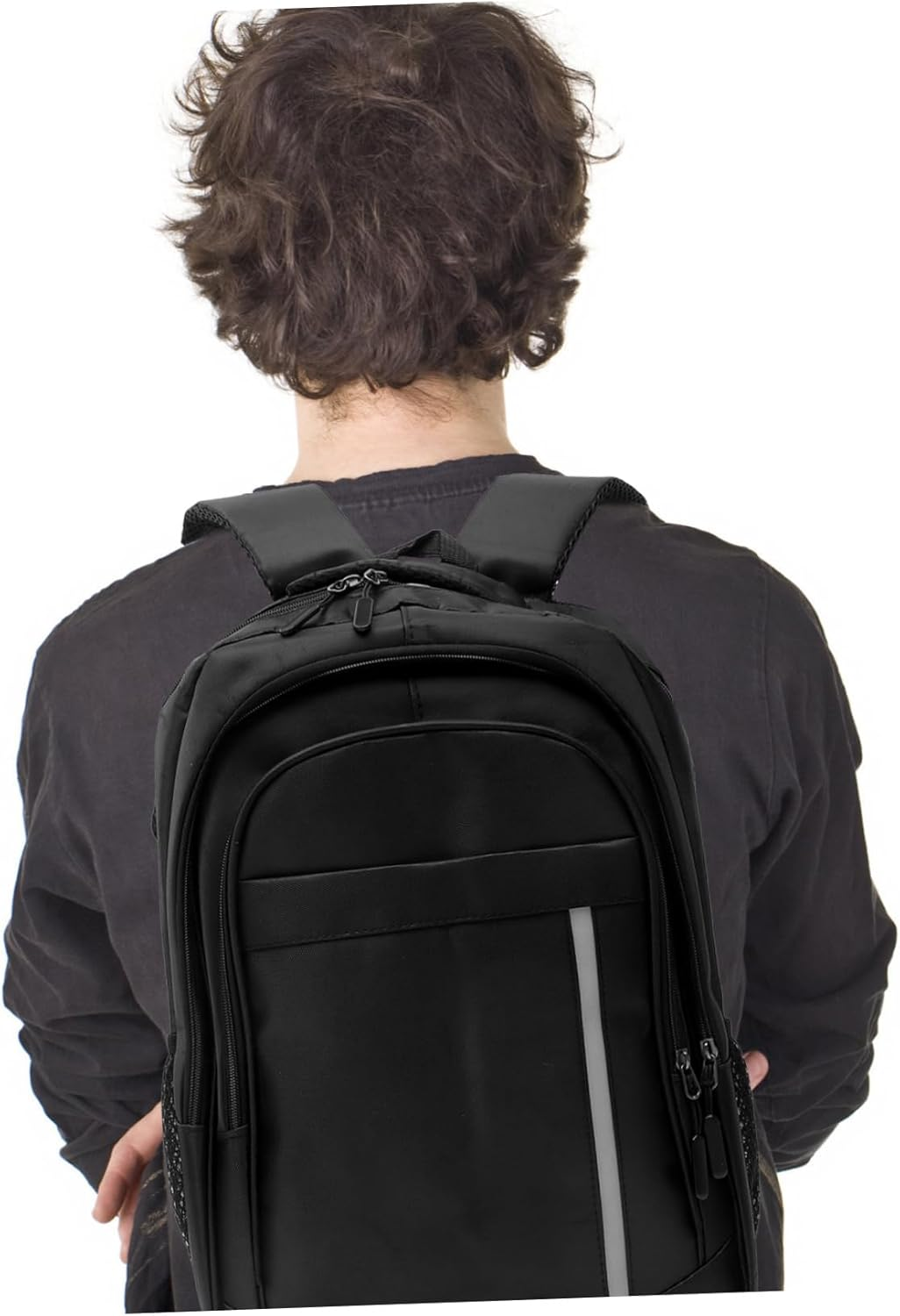 OSOLADY Oxford Cloth Black Backpack for Men, Business Laptop Travel Backpack with Large Capacity, Outdoor Shoulder Bag for Leisure, School and Work Random Style