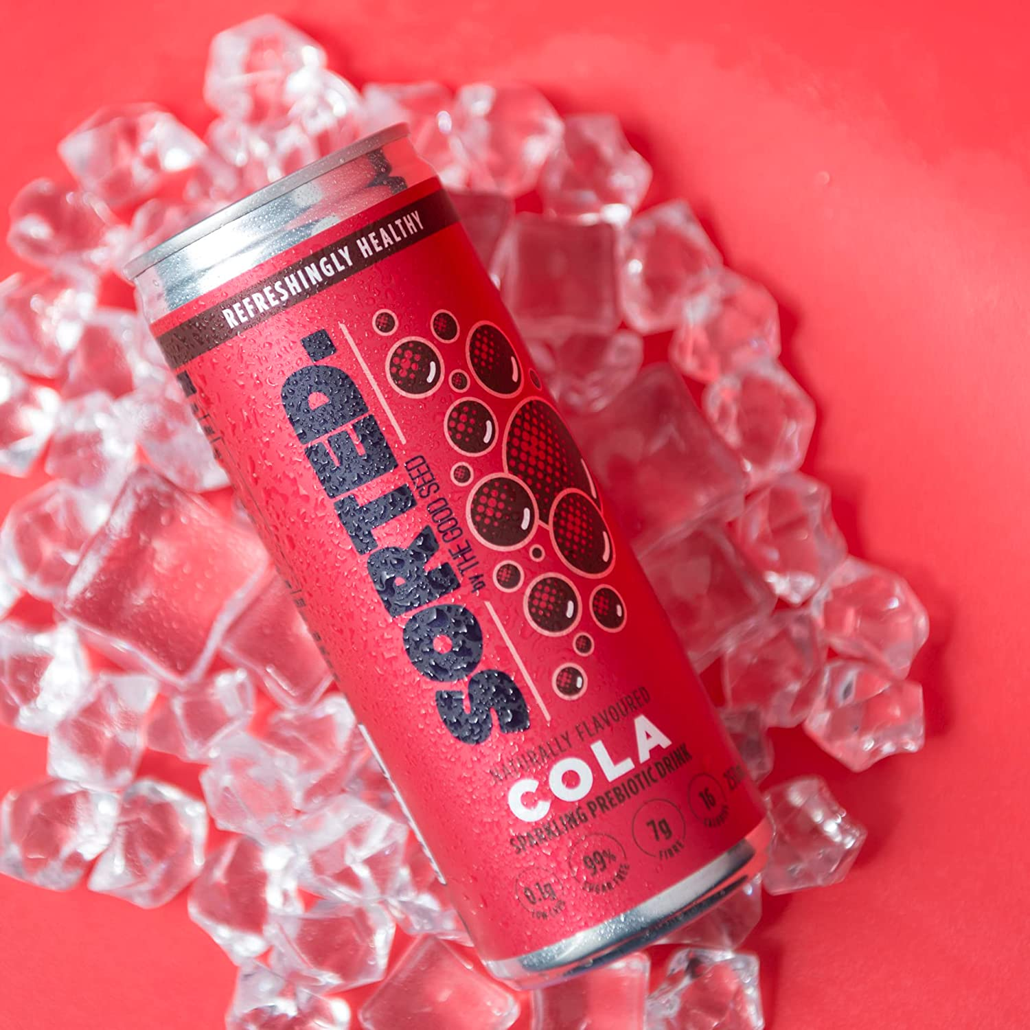 SORTED. Cola Prebiotic Soft Drink | Boosts Gut Health | High-Fibre, 99.9% Sugar-Free, Low Carb, Low Calories | 12X250Ml Cans image number 3
