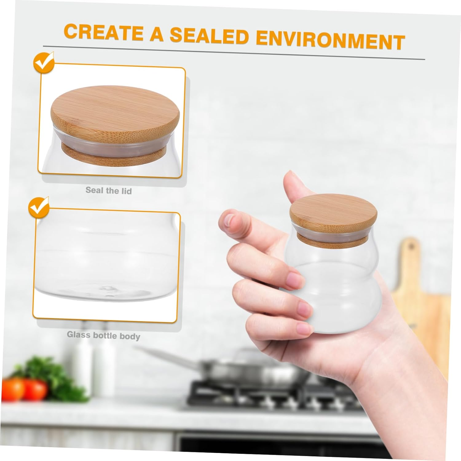 FUNOMOCYA Portable Tea Can Lid for Home Travel Use Tea Canister for Storage Featuring Secure Seal as Snack Jar Storage Box image number 4