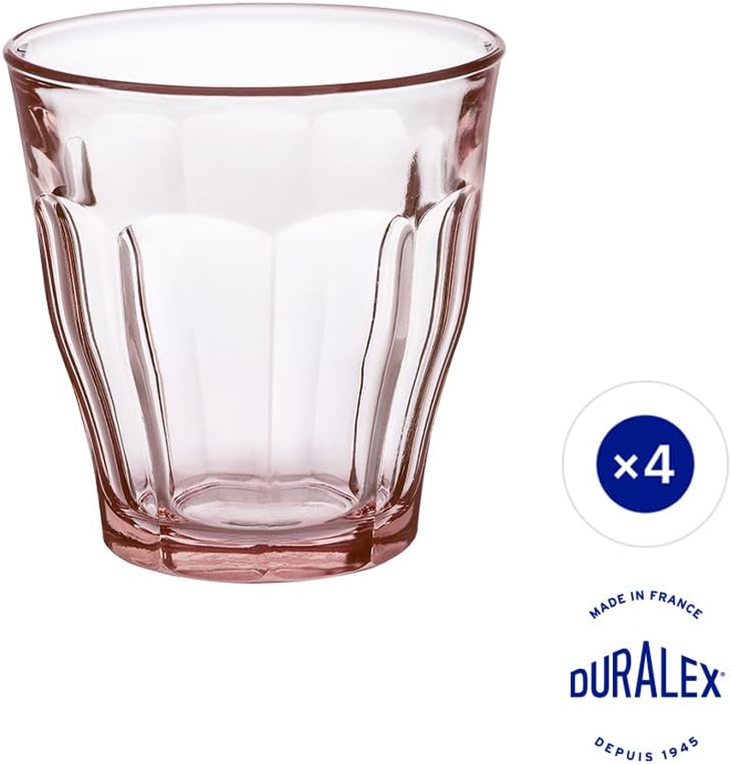 Duralex Picardie 250Ml Glass Tumbler Set of 4 - High-Quality Tempered Glass for Everyday Use & Special Occasions, Ideal for Serving Hot & Cold Beverages, Ergonomic Design, Bpa-Free - Rose image number 5