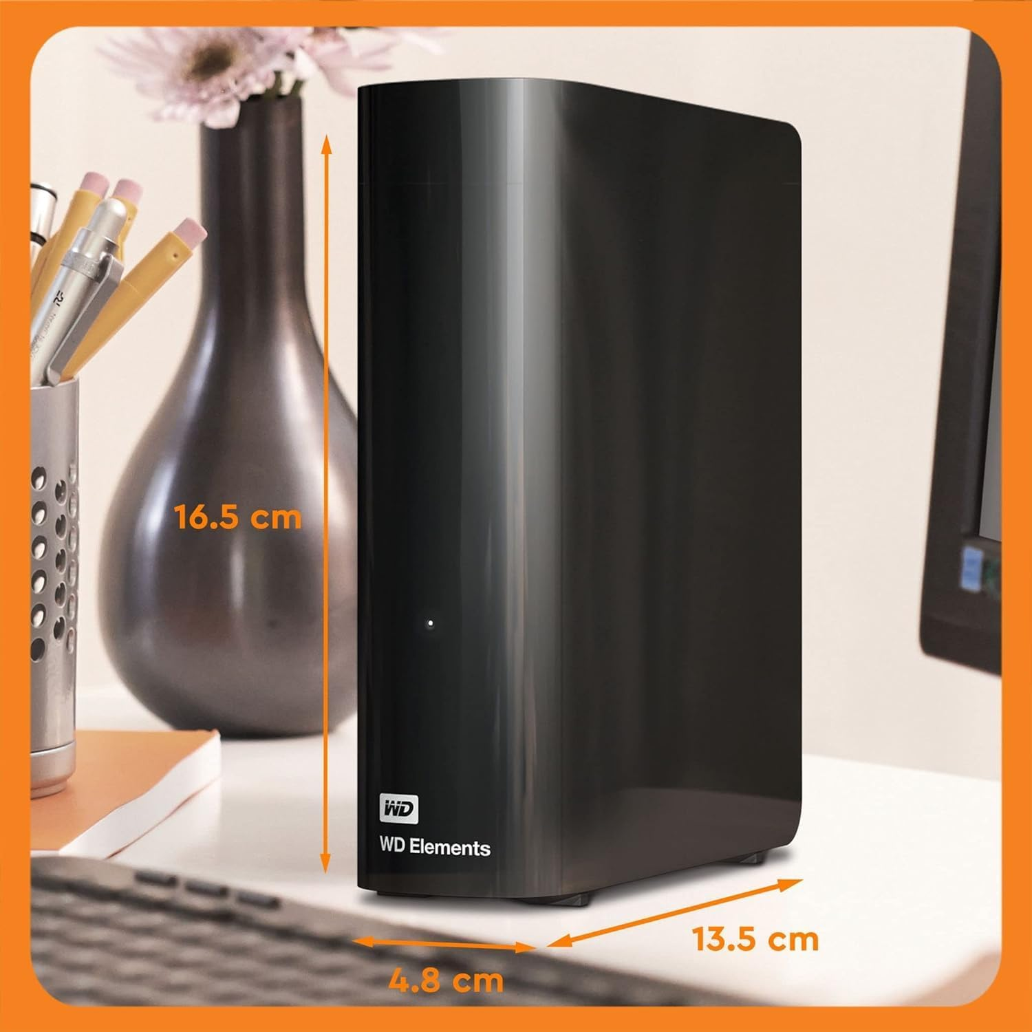 Western Digital 10TB Elements Desktop Hard Drive, WDBBKG0100HBK-AESN (Australian Version), Black image number 4