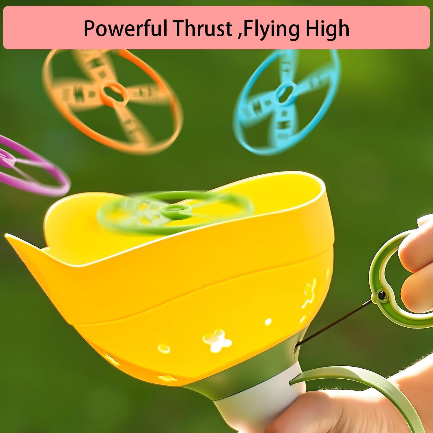 Outside Toys for Kids Ages 4-12,Manual Capture Catching Game,Flying Disc Launcher Toy for Kids with 24 Discs, Fun Outdoor Toddler Chasing Toy for Boys & Girls, Outdoor Fun Family Games image number 3