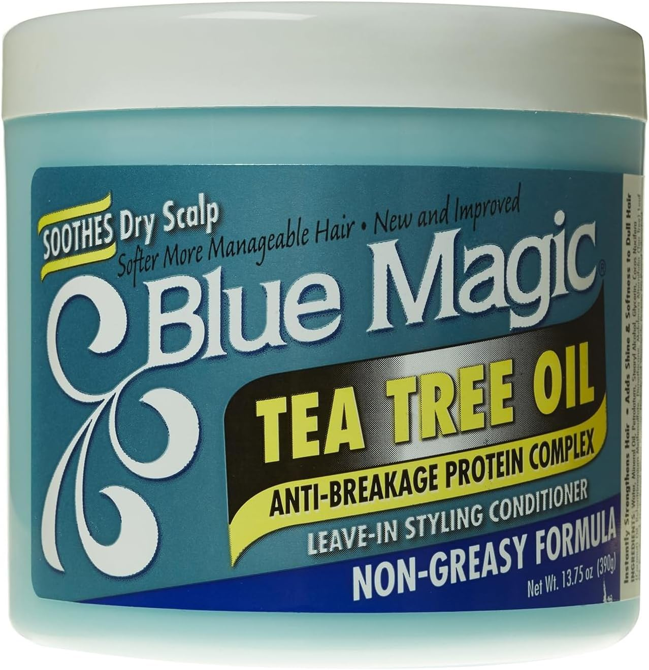 Blue Magic Tea Tree Leave-In Hair Styling Conditioner, 13.75 Ounce image number 2